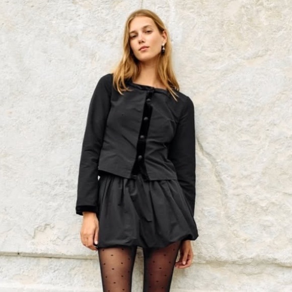 NWT Ciao Lucia Antonia Faille Mini Bubble Cotton Skirt Skort Revolve - Picture 2 of 13